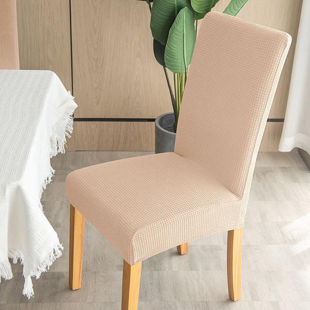Waterproof Jacquard Chair Covers Weave Solid Corn Elastic Grain Pattern Kitchen Office Chair Covers Dust Proof For Dining Room
