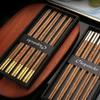 Solid Wood Chopsticks for Household, Non-slip Chopsticks, Kitchen Set, Non-slip Chopsticks, Wooden Log, Gift Box