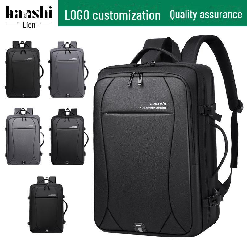 Мужской многофункциональный водонепроницаемый компьютерный рюкзак Oxford большой вместимости