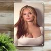 Металлическое Настенное Искусство Декор Женский Портрет Вывеска Прочная Железная Для Дома Бара Кафе Светлые Каштановые Волосы Настенный Декор