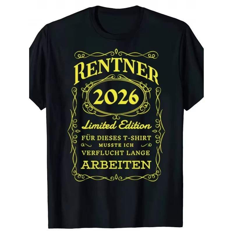 Rentner 2026 Retireunisext Quote Vintage Frame Print Tshirt Unisex Unisex Soft Cotton Short Sleeve Daily Casual Tops