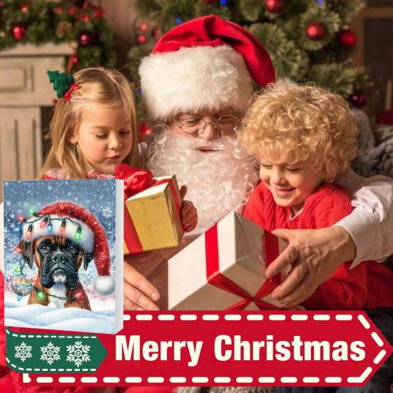 Dog Advent Calendar 2025 24 Days Christmas Countdown with 24 Pcs Acrylic Dog Ornaments Holiday Gifts for Dog Lovers