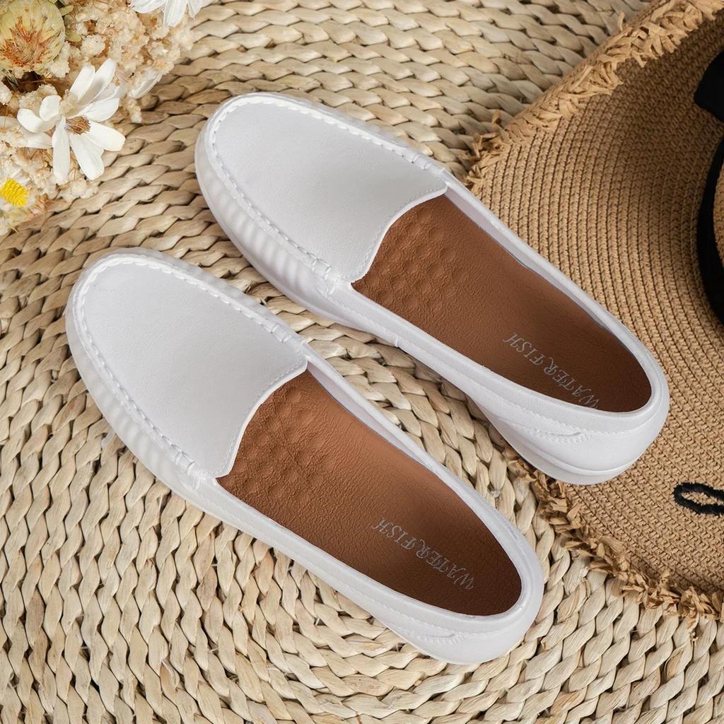 Autumn Nurse Shoes Women Comfortable Soft Sole Breathable Non-slip Flat Heel Thick Sole Work Small White Single Shoes Sneakers