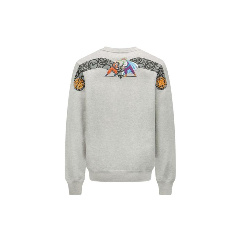 Evisu Свитшот унисекс с круглым вырезом и принтом Fusion из Dragon Ball Z, светло-серый 2EADRM1SW304XXCT