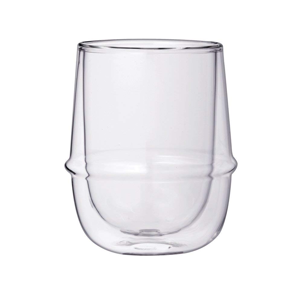 KINTO KRONOS Double Wall Coffee Microwave and Dishwasher Gift Item Cup, 250ml, Heat-Resistant Glass, Safe, (23107)