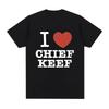 Футболка I Love Chief Keef унисекс, повседневная футболка с коротким рукавом, винтажная готическая футболка большого размера из хлопка, хип-хоп, уличная одежда, унисекс, топ