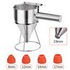 Pancake Batter Dispenser Multi-Caliber Stainless Steel Funnel Dispenser with Stand Cupcakes Baking Maker Tools Kitchen Gadgets