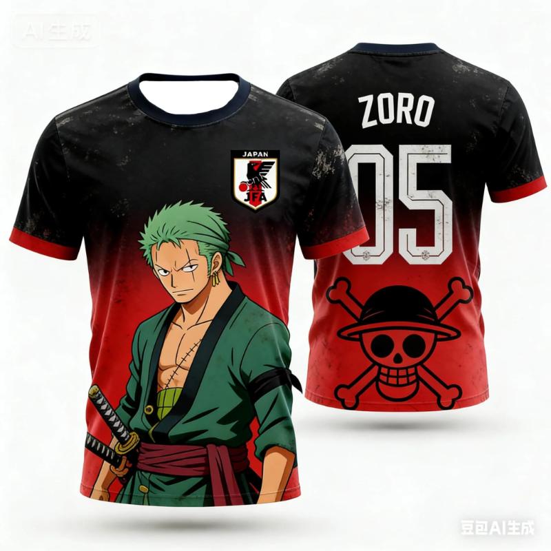 One Piece Обезьяна D. Япония Футболка с принтом Луффи 10 Быстросохнущая футболка для мужчин женщин детей Аниме Фан Футболка Летняя Спортивная Уличная одежда