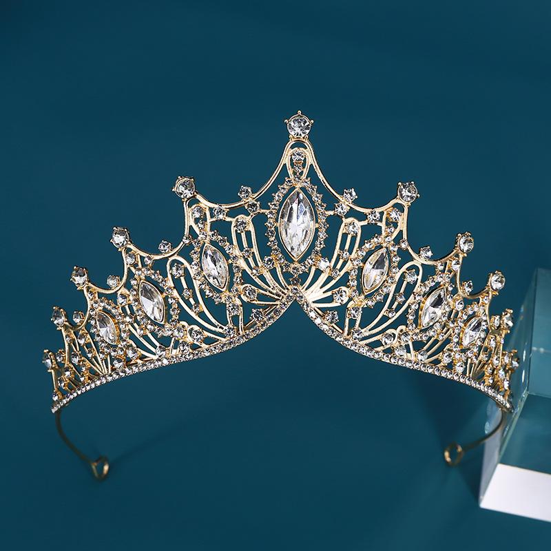 Bridal Crown Styling Wedding Accessories Handmade Wedding Rhinestone Marquise Korean New Style
