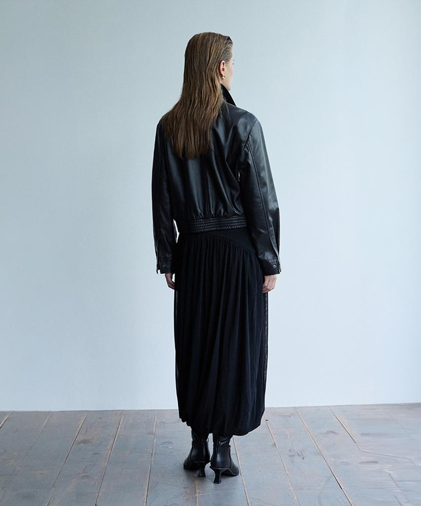 VERDEMAR Two-Way Lambskin Zip-Up Jacket