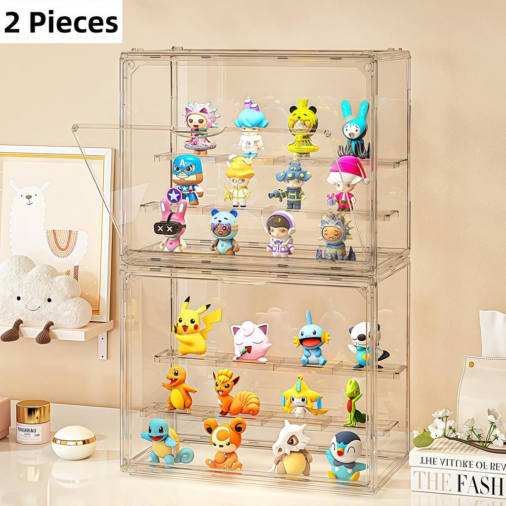 GENGSHENG 3Pcs Acrylic Display Cabinet, Blind Box Display Stand, for Collectible Figures and Clear Display Blind Box Toysys, New