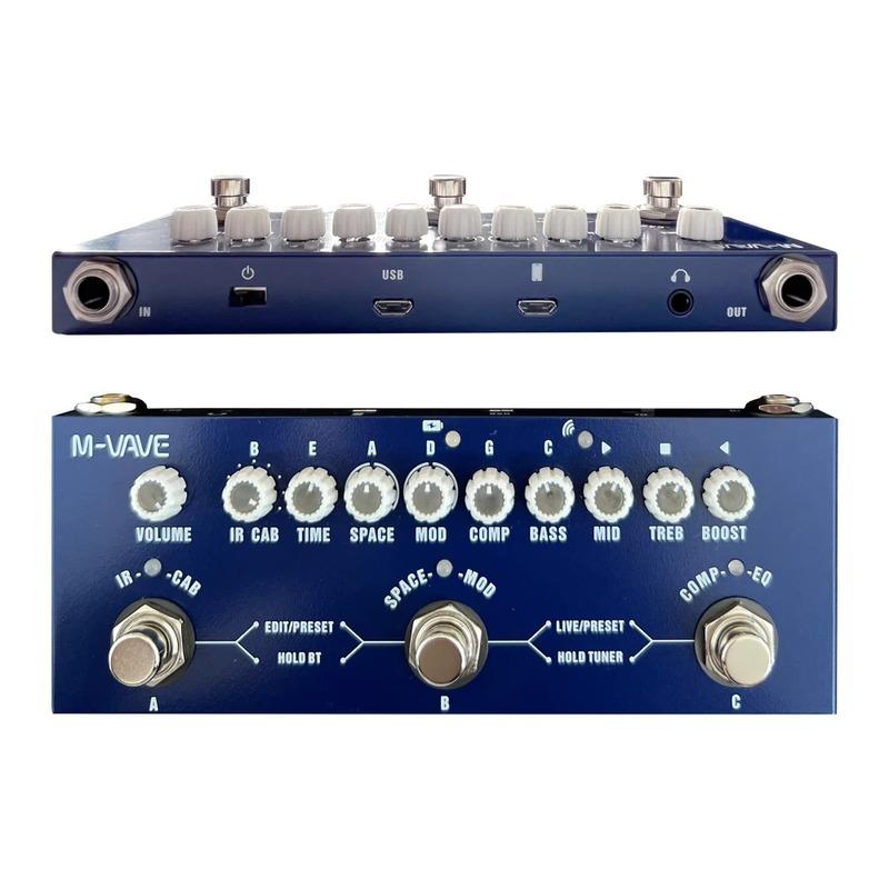 M-VAVE Cube BABY Rechargeable Multi Effects Pedal for Electric Bass Guitar Recording Audio Interface Function Cuvave Pedal