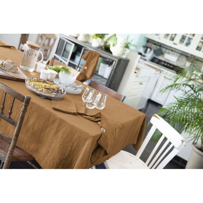 Tablecloth "Gaïa" 150 X 250 Cm "Cotton Gauze" - Gaïa Camel