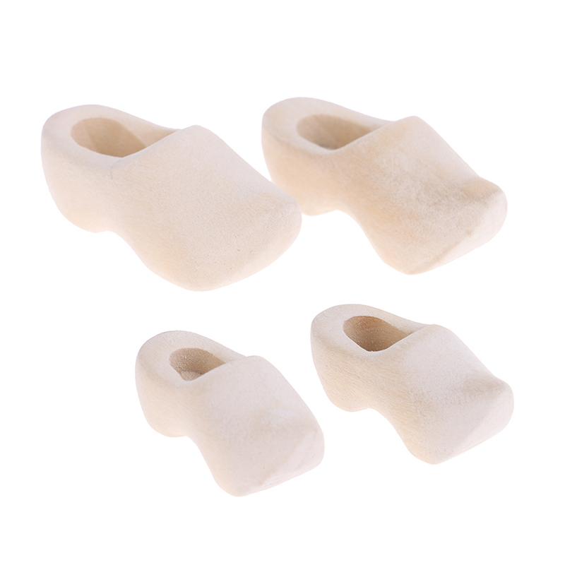 1 пара миниатюрных деревянных ботинок для кукольного домика 1/12, имитационная модель, аксессуары для самостоятельного изготовления