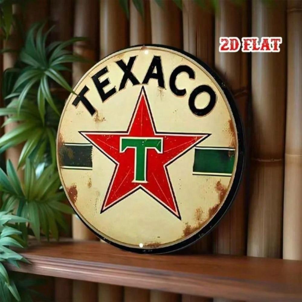Металлическое Настенное Искусство Винтажный Знак Ретро Заправки Texaco Декор Гаража