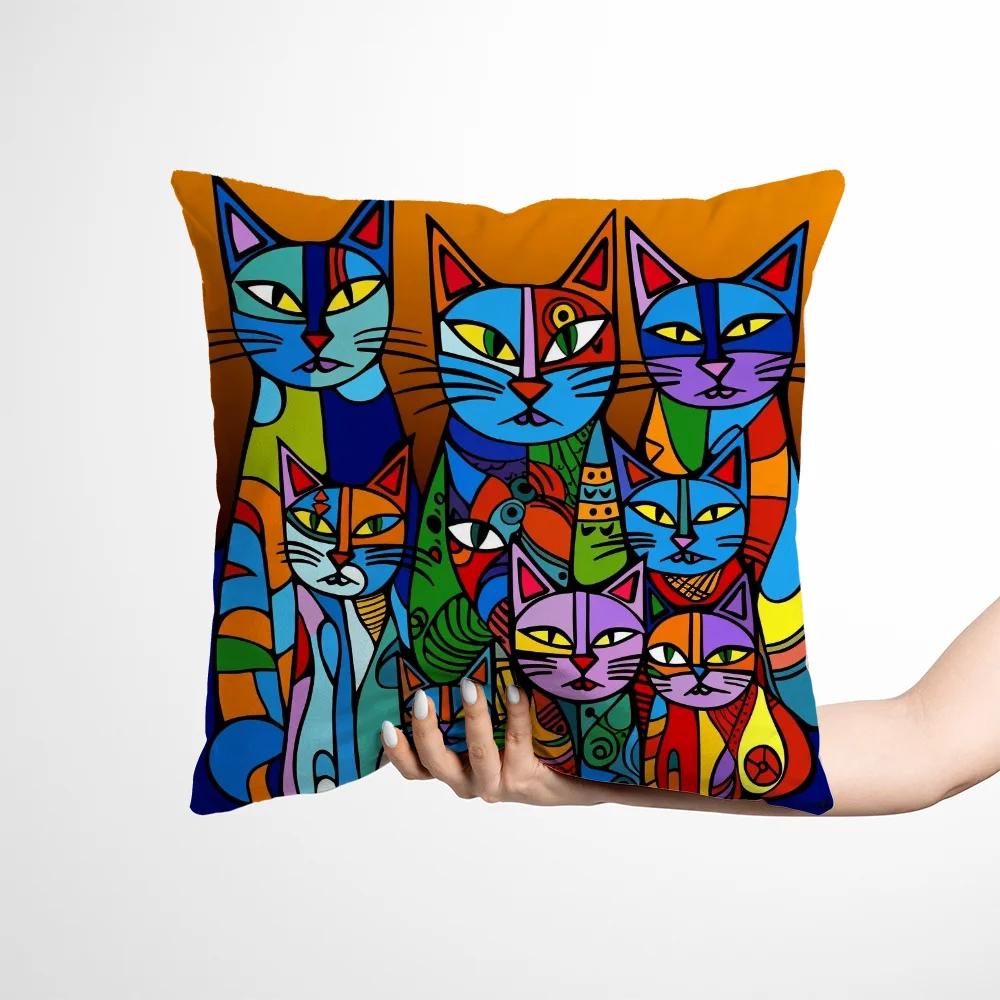 Наволочка для подушки Кот Пикассо Наволочки Декоративные подушки для кровати девочки Декоративные подушки x Наволочки
