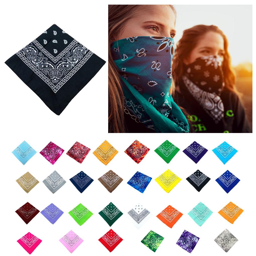 Fashion Unisex Bandana Hip Hop Square Scarf Paisley Patterned Headband Modern Headscarf Multipurpose Hair Gifts