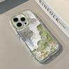 Масляная живопись цветы с iPhone16promax кремовое зеркало чехол для мобильного телефона масляный новый мультяшная идея