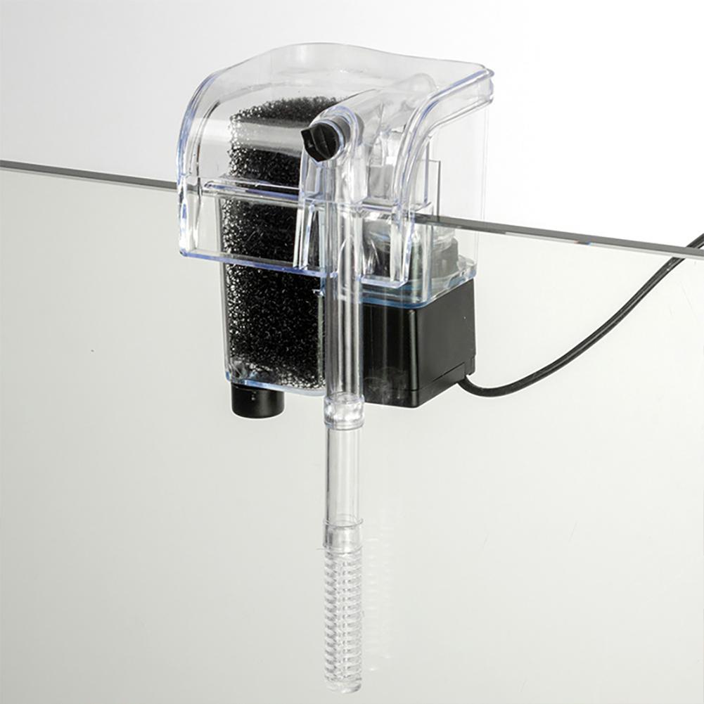 Aquarium Filter External Hanging Thin Fish Tank Filter Waterfall Submersible Oxygen Aquarium Filter Pump