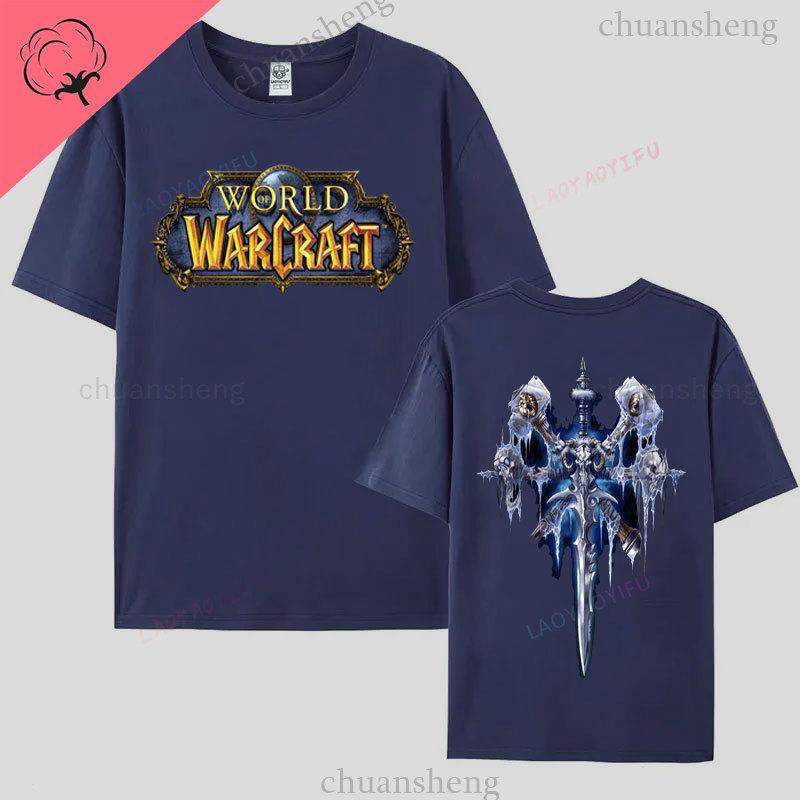 Футболка World of Warcraft Хип-хоп Игровой Принт Футболка Топ Свободная Удобная Одежда Летняя Унисекс Горячая Распродажа Футболки 100% Хлопок