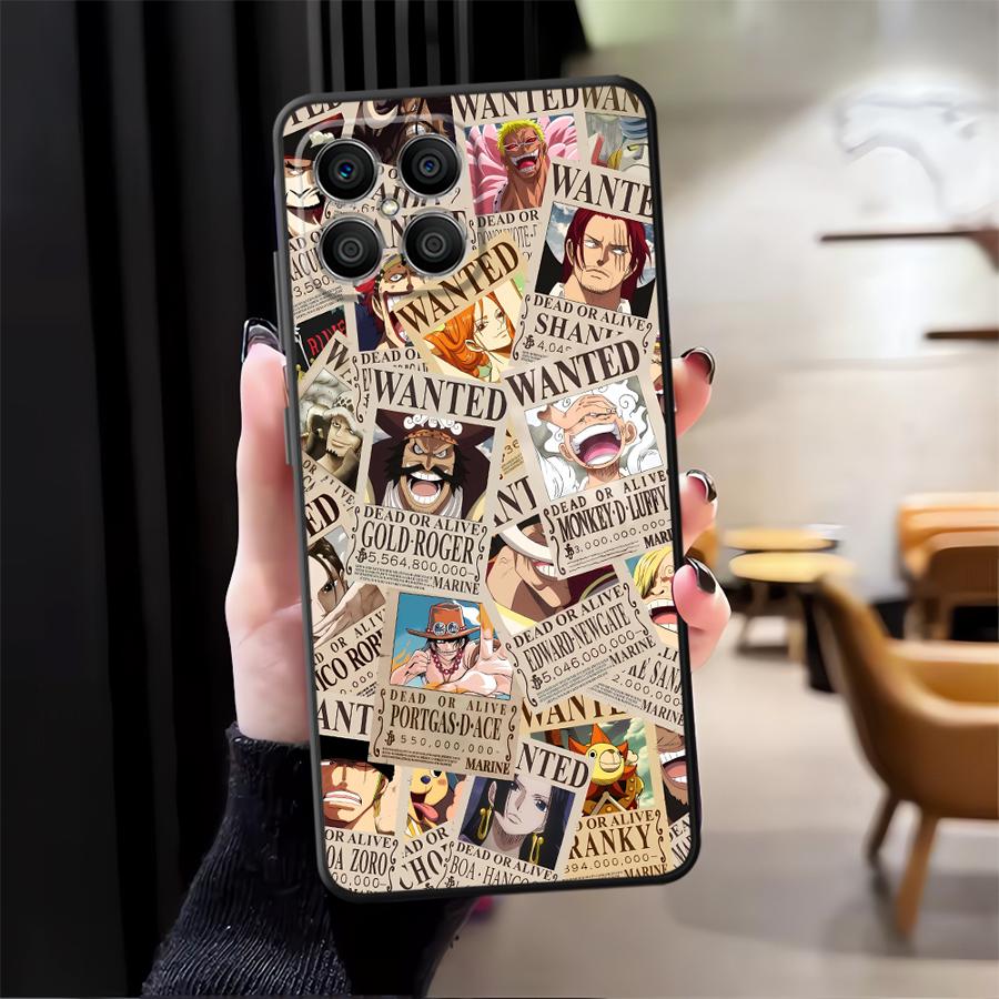 Чехол-бампер для телефона Honor X8 200 400 Lite X7 70 X6 8X 90 X5b Magic5Lite X9a, мягкий, черный, с аниме-персонажем Луффи из One Piece