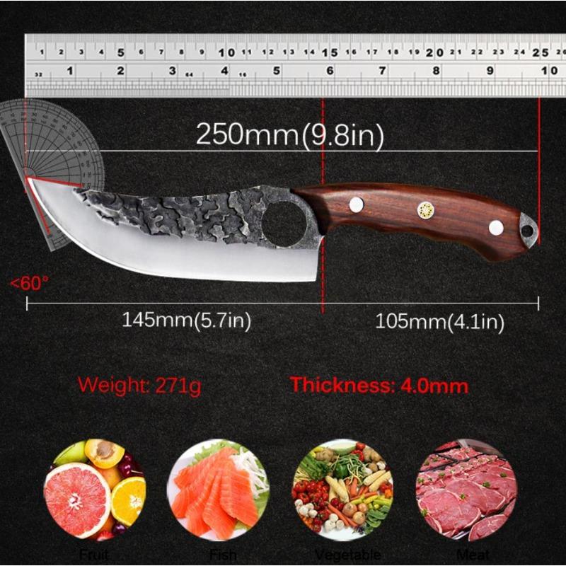 Cutting Knife Carving Knife Hand-forged Butcher Kitchen Butcher Knife Multi-purpose Knife Fruit Knife Sharp Slicer Knife