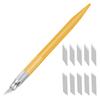 Crafting Design Art Knife Replacement Blades for Paper Plastic and Art Supplies Cutter, (10 Pieces) Cutting, Models, Erasers, Stamps,