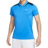 Nike Мужские поло Court Advantage Dri-Fit с коротким рукавом и воротником-стойкой, синие FD5318-435