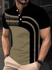 Stylish short-sleeve polo shirt with dot pattern, versatile.