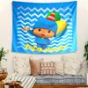 Personalized Pocoyo Background Tapestry,Custom Name Birthday Party,Multifunctional Wall Decoration for Home Decor,Various Occasions