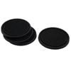 4pcs Car Coasters Anti-Slip Black Car Accessories Insert Coaster