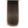 MERISIHAIR Women Long Straight Hair Extensions Wig 5 Clips Head Hairpieces Synthetic Fiber Natural Black Grey Ombre Color