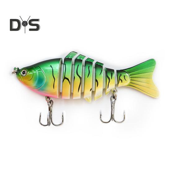 10 см/15,5 г многосочлененная рыболовная приманка с крючками, реалистичная 7-секционная приманка для свимбейта, бионическая жесткая искусственная приманка, аксессуары для рыбалки в пресной и соленой воде