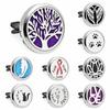 Aromatherapy Jewelry Car Perfume Air Freshener Car Clip Tree of Life Aroma Essential Oil Diffuser Necklace Locket Pendants