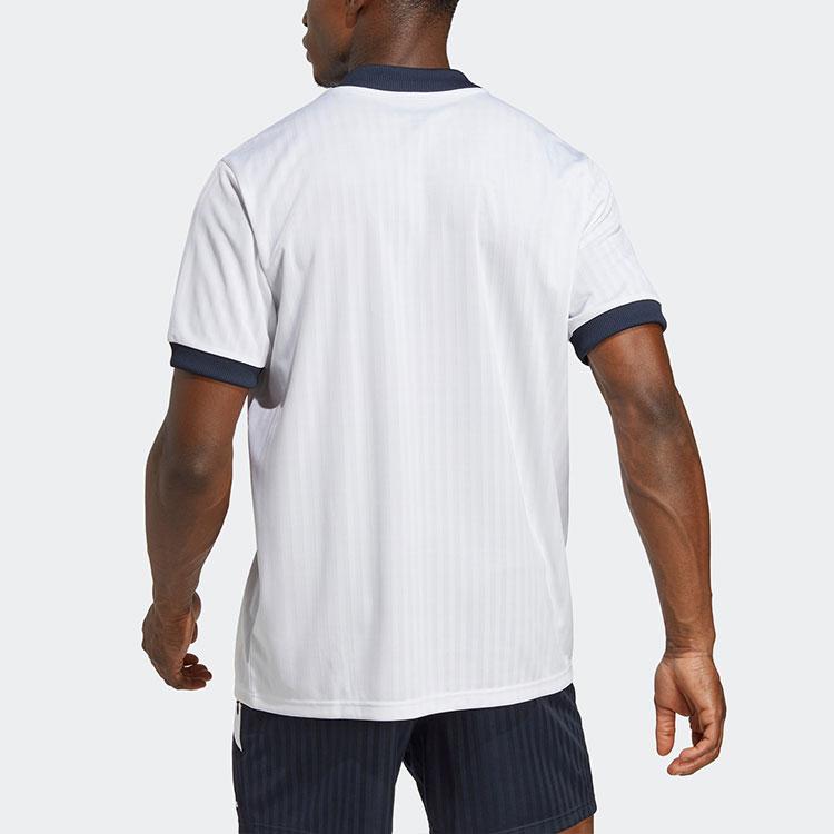 Adidas SS23 Icons Ретро Реал Мадрид Футбол Спортивный трикотаж с коротким рукавом Мужские топы Белый HT6456
