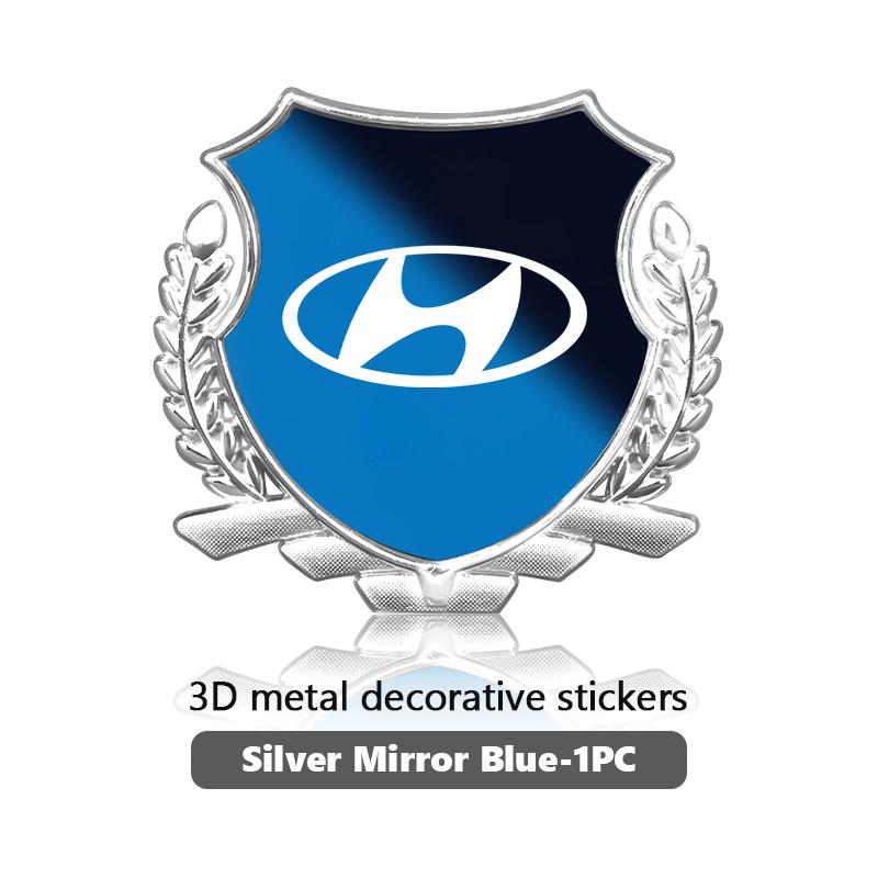 For Hyundai 3D Metal Car Side Body Trunk Stickers Emblem Badge Decal Accessories GDi N Line i10 Azera Genesis G70 G80 G90 Accent HH52