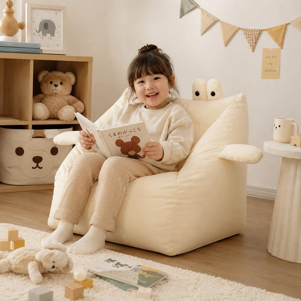 Soft Skin-Friendly Surface Soft Sofa Chair Kids Sofa Bedroom Reading Nooks