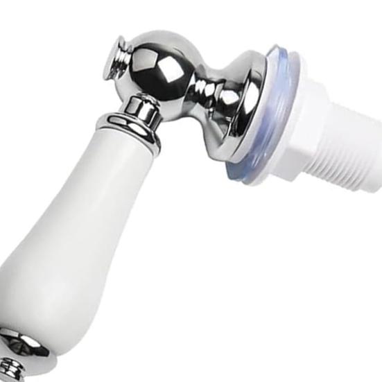 Ceramic Toilet Flush Handle Simple Installation Universal Fit Metal Handle Cistern Lever Toilet Flush Handle Replacement Parts
