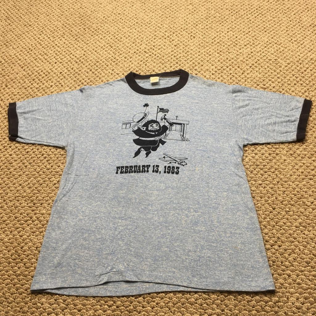Vintage 80s Sportswear Ringer T-Shirt Mens Medium Blue 1983 Rodeo California