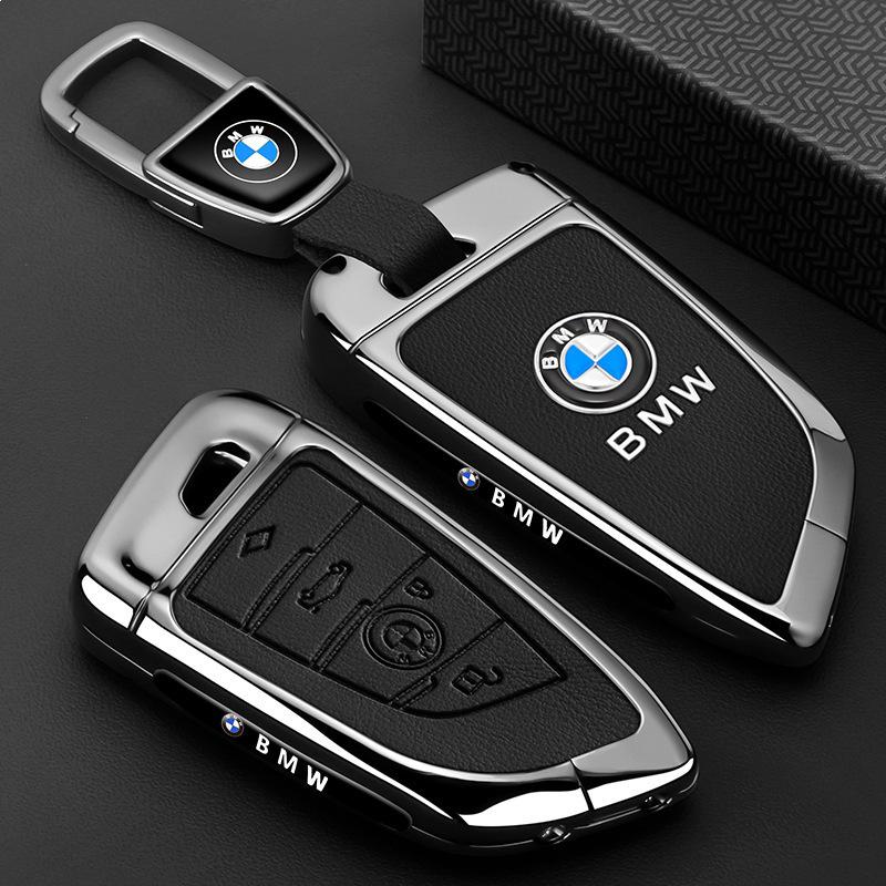 Совместимый чехол для ключа для серии BMW: 5 (530), 3 (325л), X1, X3, X4, X5, X6, iX3, Новая 7, i3 - Чехол-пряжка для мужчин