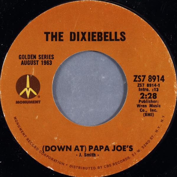 7-дюймовая пластинка DIXIEBELLES Down At Papa Joes Southtown U. ZS78914 Памятник US Rock Использованный