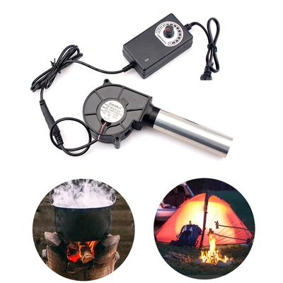 7530 Вентилятор для барбекю с длинным воздуховодом, 12 В постоянного тока 220 В, регулятор скорости для дров, печи для барбекю, тихий вентилятор