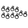 10PCS O Type Anchor Hooks Black Stainless Steel Tie Down Strapping Rings for Trailer Bike Truck