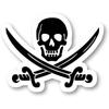 Пиратские наклейки Череп и кости Наклейки для ноутбука 3 дюйма - для ноутбука, телефона, бутылки с водой (3 шт.) S214407