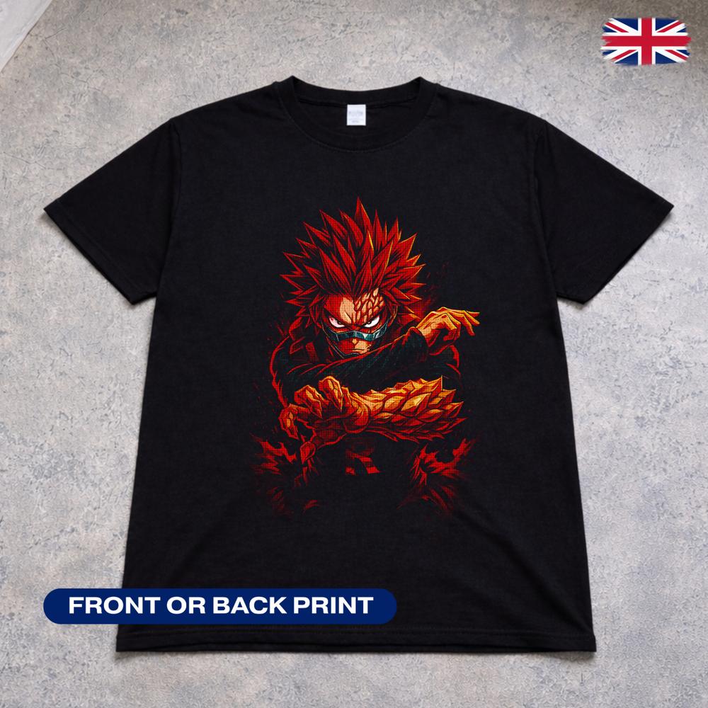 My Hero Academia Kirishima Red Riot T Shirt Anime BNHA Hero Tee Adults Kids