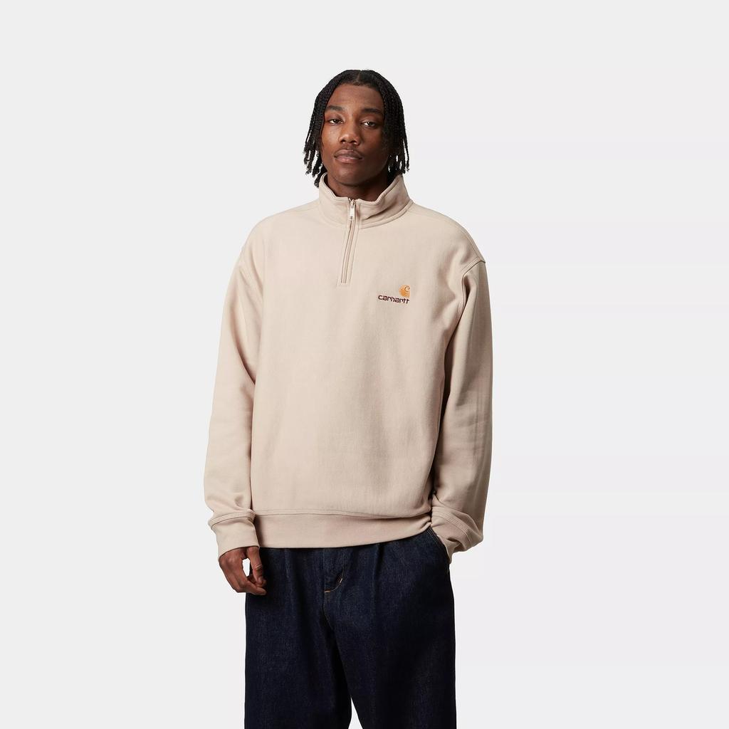 Carhartt WIP Американская Script FW24 Толстовка на молнии унисекс Арахисовая I027014-2LP-XX