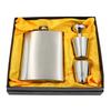 7 Oz Hip Flask Gift Set,Stainless Steel Pocket Hip Flask with Funnel for Hard Alcohol Whiskey Wine Kettle Capacity 1-10oz