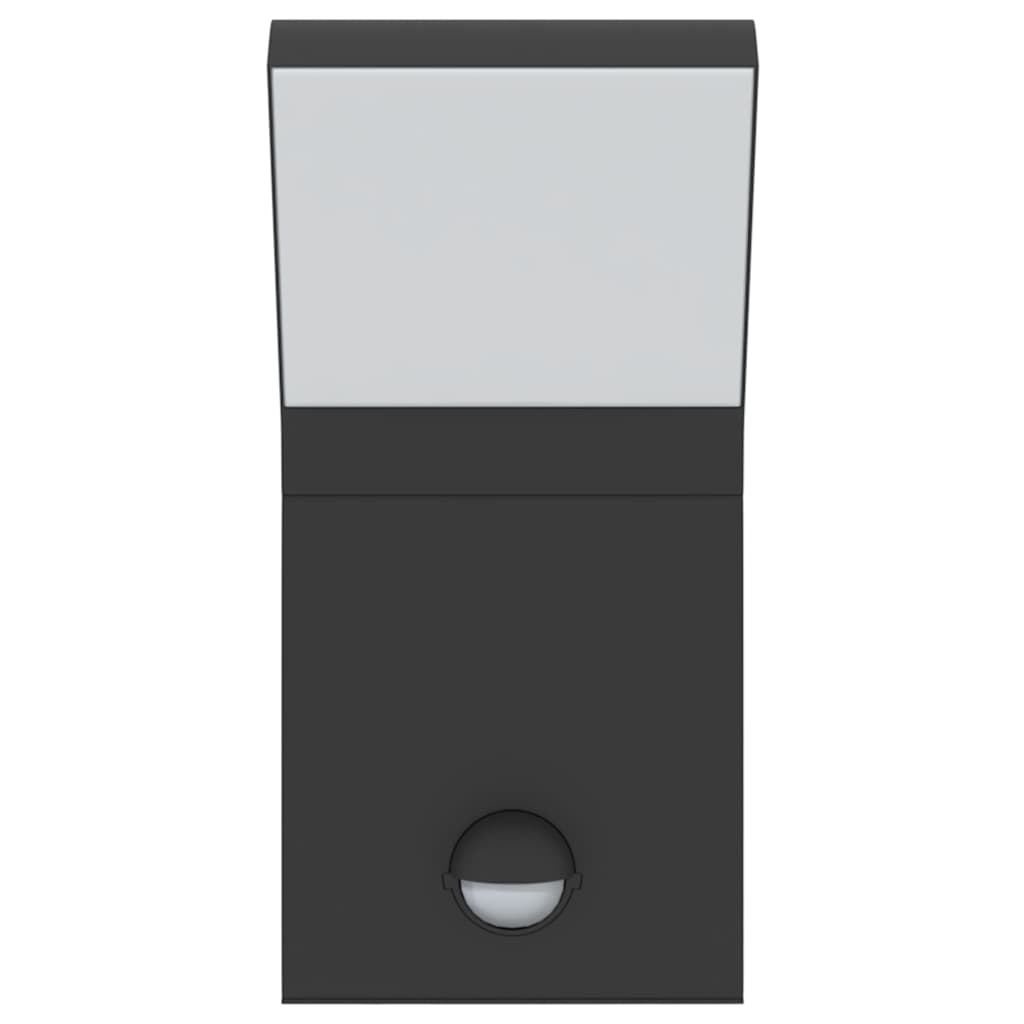 Vidaxl Zewnętrzne Kinkiety Led Z Czujnikami, 2 Szt., Czarne, Aluminium