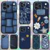 Джинсовый Ковбойский Деним с принтом Для iPhone 17,16,15,14,13,12,11,Pro,X,XS,Max,XR,Plus,Mini Мягкий Силиконовый Чехол для Телефона Черный Ударопрочный