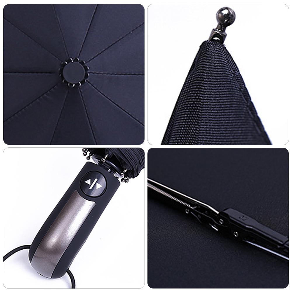 Fashion High Quality 10 Ribs 3 Folds Automatic Folding Umbrella Compact Travel Parasol Windproof Uv Resistance
